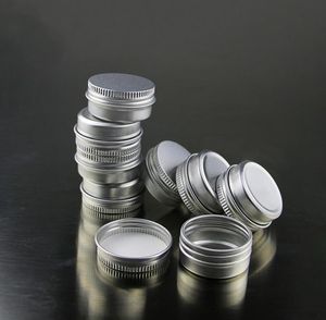 500pcs 5g boîtes rondes en aluminium boîtes de conserve pots crème de stockage pot cosmétique baume à lèvres conteneur boîte boîte pot en étain avec couvercles à vis argent SN4701