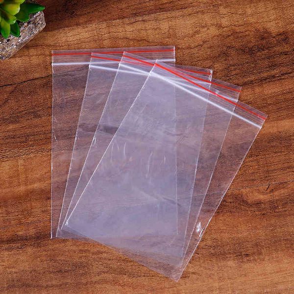 500 pcs 8x12 cm Bijoux Ziplock Zip Fermeture Éclair Refermable Poly Clair Sacs D'emballage Transparent Voyage En Plastique Sac