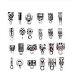 500 stuks antieke bedel borgtocht kralen spacer kralen hanger clips hangers connectoren voor armband ketting sieraden maken1438456