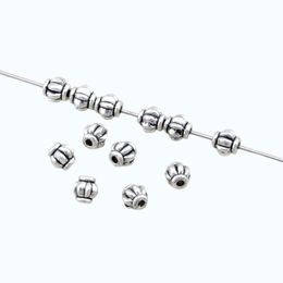 500 stks antieke zilveren legering lantaarn spacer bead 4 mm voor sieraden maken armband ketting diy accessoires d2 292u