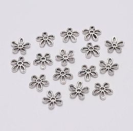 500 pcs Antique Argent Perles Embouts Fleur Perle Caps Pour La Fabrication De Bijoux Résultats Bricolage Accessoires En Gros 11.5mm