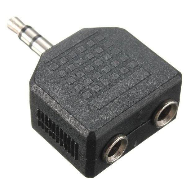 500 pcs Audio Écouteur Casque Splitter Aux Adaptateur à 2 Écouteurs Auxiliaire Y Adaptateur