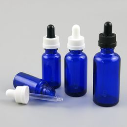 500 stks blauwe glazen pipet druppelaar fles etherische olie met pers en twist cap 5ml 10ml 20ml 30ml 50ml