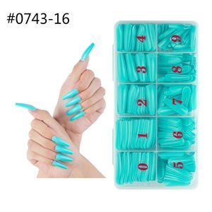 500 unids / caja false bailarina consejos caramelo colores sólidos ataúd Fake S Manicure S para ExtensionProtection Nail Art