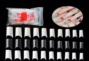 500 stcs C Gebogen natuurlijk helder witte Franse nageltips UV -gel Ultra flexibele nep nail art valse nagels hoge kwaliteit unhas Nagel5261667