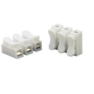 500pcs CH-3 fil à ressort connecteur rapide accessoires d'éclairage épissure sans vis de soudage borne de serrage de câble 3 voies facile à installer bande led