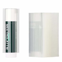 500 pièces clair perforé bandes rétractables Wrap Tube pour baume à lèvres Chapstick baume conteneurs BWPV