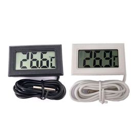 500 pcs Numérique LCD Écran Thermomètre Réfrigérateur Réfrigérateur Congélateur Aquarium FISH TANK-Température -50 ~ 110C GT Noir blanc Couleur SN4446