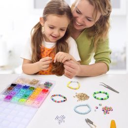 500 stks DIY Handgemaakte kralen Kinderspeelgoed Creative Loose Spacer kralen Crafts maken Bracelet ketting sieradenkit meisje speelgoedcadeau