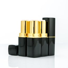 500 Uds tubo de lápiz labial vacío contenedor de botella lápices labiales tubos de labios de moda Estilo negro Envase de bálsamo labial lindo 12,1mm SN6890
