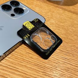 500pcs Couverture complète Verre trempée transparente pour Apple IPhone 15 15pro Mini Camera Lens Len Film Protector Protector Film Film pour iPhone 14 13 12 11 Pro Max