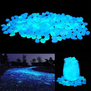 500pcs brillance dans le jardin noir cailloux pierres rochers pour yard et passerelles décor jardin bricolage décoratif Luminous pierres 240430