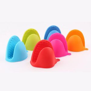 500 stks keuken gereedschap siliconen handschoen oven koken mitt handclip verdikte hittebestendige pot houder handschoenen anti-hete antislip