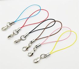 500pcs Lanyard lariat Strap Cordons de corde de lobs de corde Hookchains Crochets mobiles Charmes Accessoires de sacs de porte