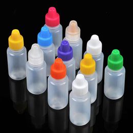 500 stks vloeibare druppelaar flessen 2 ml 5 ml 10 ml 15 ml 20 ml 30 ml 50 ml plastic flessen met dop en dunne uiteinden lege container voor ejuice