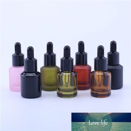500 stks / partij 15 ml glas aromatherapie vloeibare druppelaar fles voor massage olie cosmetische essentiele olie kleurrijke verpakking fles