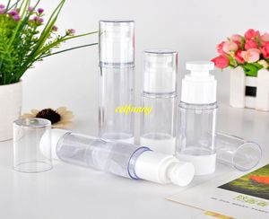 500 stks / partij 30 ml lege clear spuit airless parfumfles 50ml hervulbare lotion geur containers plastic vacuümflessen