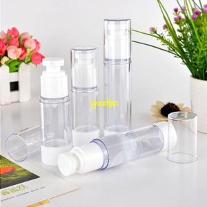 500 stks/perceel 30 ml lege heldere spuiter airless parfumfles 50 ml navulbare lotion geurcontainers plastic vacuümflessen dcona