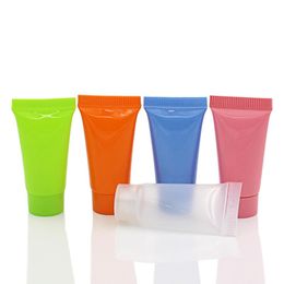 500 stks / partij 5 ml zachte buis plastic lotion containers lege make-up squeeze tube refeilbare flessen emulsie crème verpakking LX2530