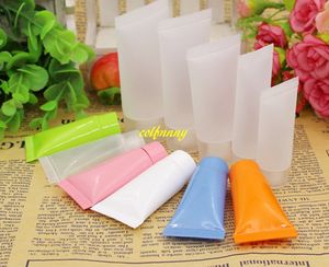 500 pcs/lot 5 ml Tube souple en plastique Lotion Conteneurs Vide Maquillage tube compressible Bouteilles Rechargeables Émulsion Crème Emballage