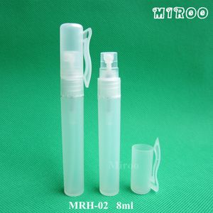 500 stks / partij 8 ml Draagbare Plastic Pen Shape Atomizer Parfum Spray Pocket Size Reisfles Super Praktisch