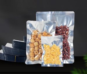 500 stks Lot aluminium foliefassen warmteafdichtingsvacu￼mpakket pakketzak voor snack voorste heldere mylar folie voedselopslag verpakking pouch 5x7cm