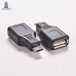 500 pcs/lot noir F/M USB 2.0 A femelle à Micro USB prise mâle OTG hôte adaptateur convertisseur connecteur jusqu'à 480 Mbps