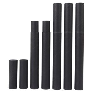 500 pcs/lot Noir Kraft Papier Encens Tube Boîtes Encens-Barrel Petite Boîte De Rangement pour crayon Joss Stick Pratique Transport 20.7x2.1 cm SN2896