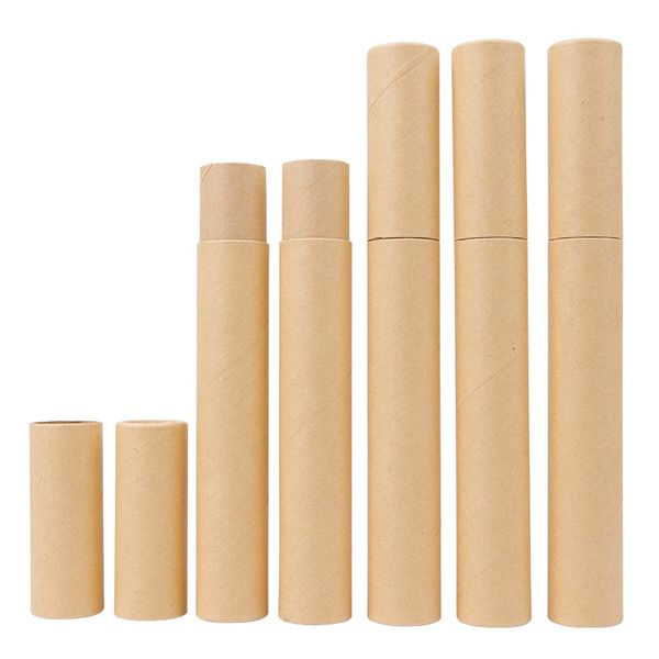 500pcs / lot Tube d'encens en papier kraft noir Baril d'encens Petite boîte de rangement pour crayon Joss Stick Transport pratique 20.7x2.1cm DH8769