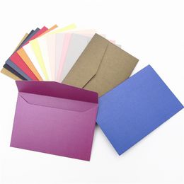 500 stks/partij Kleurrijke Hoogwaardige Papieren Zak Envelop Kraftpapier 6 Inch Card Envelop Uitnodiging tassen Groothandel