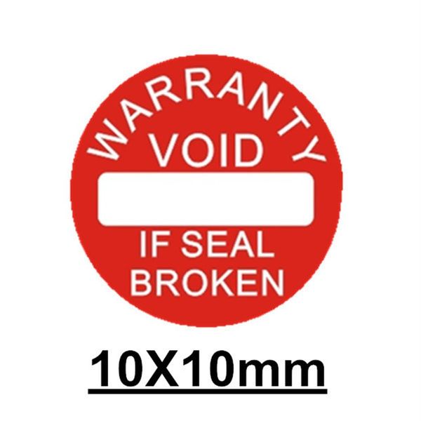 500pcs / lot Diamètre 10 mm Autocollant d'étiquette d'étanchéité de garantie nul si le sceau est endommagé Universel avec des années et des mois for2687