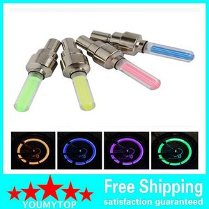 500pcs / lot Firefly Spoke LED Roue Valve Stem Cap Tire Motion Neon Light Lampe Pour Vélo Vélo Voiture Moto Vente par youmytop269O