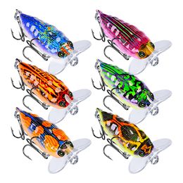 500 pcs/lot insecten minnow aas vissen lokt kit cicada zoetwater crank aas 4g 4 cm drijvend isca kunstmatig plastic aas K1649