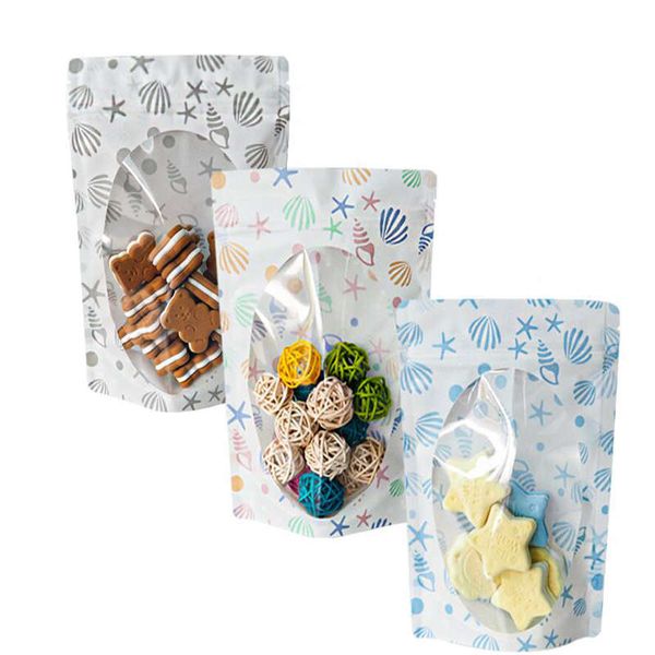 500 unids/lote encantadora bolsa de plástico translúcida para hornear galletas dulces bolsa de embalaje de alimentos prueba Sub embalaje bolsa sellada