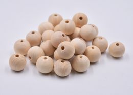 500 Pcs/Lot en bois naturel 5 tailles perles entretoises en bois rondes perles en bois pour bébé lisse fabrication de bijoux bricolage