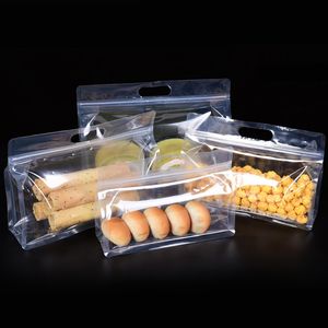 500 Pcs/Lot nouveaux Styles Transparent fermeture à glissière sac huit côté joint sachet de thé fruits secs thé thé Biscuit nourriture écrou Snack emballage