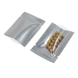 500pcs / lot ouvert sacs de papier d'aluminium thermoscellable sac d'emballage sous vide pour collation avant transparent mylar feuille de stockage des aliments pochette d'emballage 5x frqp