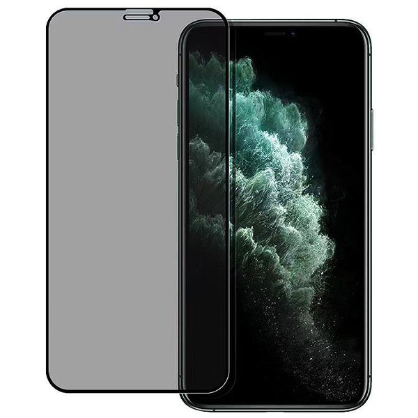 500 pièces/lot verre de confidentialité couverture noire protecteur d'écran souple pour iPhone 11 Pro XR XS Max X 8 7 6 Plus SE20 Film de protection en verre trempé pour iphone 15 14 13 12 Mini