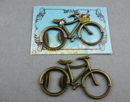 500 stks / partij Gratis Verzending Retro Vintage Fietsfiets Bottle Opener Bruiloft Favor FTY Gast Gift Fiets Bieropener