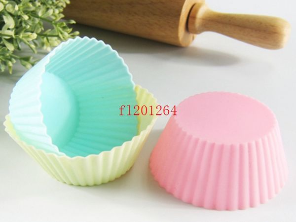 500 pcs/lot livraison gratuite forme ronde Silicone Muffin cas gâteau Cupcake Liner moule de cuisson ustensiles de cuisson fabricant moule plateau cuisson