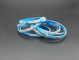 500 stks / partij Schermprint Aangepaste Goedkope Swirl Rubber Polsbandjes voor Geschenken P012205