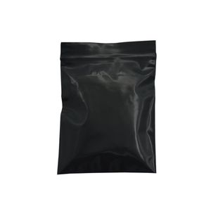 500pcs / lot Petit Noir Opaque Zip Lock Refermable Zipper Sac En Plastique Grip Seal Pouch Détail Emballage Sac Zipper Emballage En Plastique for205E