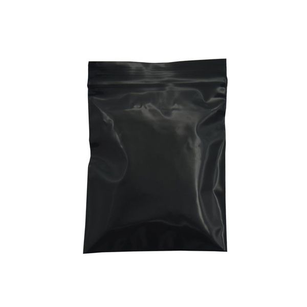 500pcs / lot Petit Noir Opaque Zip Lock Refermable Zipper Sac En Plastique Grip Seal Pouch Détail Emballage Sac Zipper Emballage En Plastique for206V