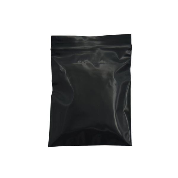 500 unids / lote Pequeño Negro Opaco Zip Lock Cremallera que se puede volver a sellar Bolsa de plástico Agarre Bolsa de sellado Bolsa de embalaje al por menor Paquete de plástico con cremallera for198F