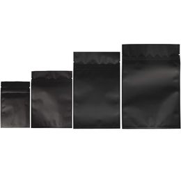 500 piezas de papel de aluminio plano negro mate con cierre de cremallera bolsa con cremallera resellable azúcar sal bocadillos nueces té café granos belleza de uñas regalos embalaje bolsas de impresión