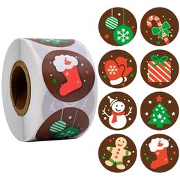 500pcs Merry Stickers Enveloppe Cartes Package Sceau étiquette de Noël Décoration de Noël Gift Series Sticker Sticker