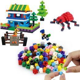 500 stks Micro Diamond Building Blocks 8*8mm Diy Creative Small Bricks Model Figuren educatief speelgoed voor kinderen Kinderen geschenken
