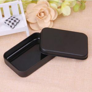 500 stks Mini Tin Box Kleine Lege Black Metal Opbergdoos Case Organizer voor Geld Coin Candy Keys Speelkaart Geschenkdoos