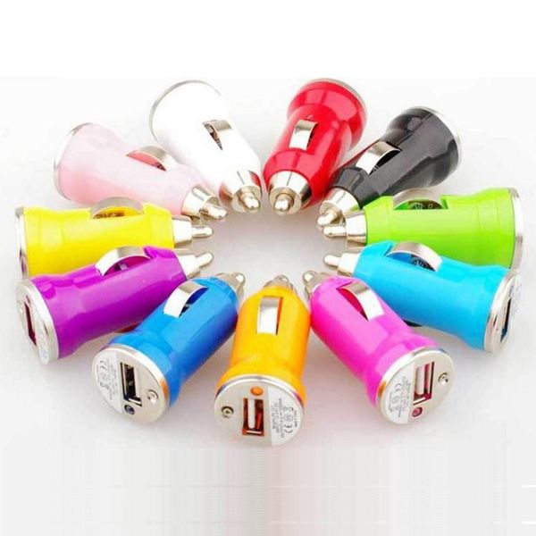 500 UNIDS Mini USB Cargador de Coche Adaptador Universal para iphone 5 4 4S 6 Teléfono Celular PDA MP3 MP4 reproductor móvil i9500 s3 m7 JE9