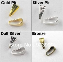 500pcs Collar de collar Clip Fail Gold Silver Bronce Splate Silver Siltled 3x7 mm para joyas que fabrican DIY Craft W029245058474